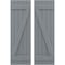 Ekena Millwork Americraft 5-Board (2 Batten) Wood Joined Board-n-Batten Shutters w/ Z-Bar, ARW102BB518X77CHH, PR ARW102BB518X77CHH - alternate 1